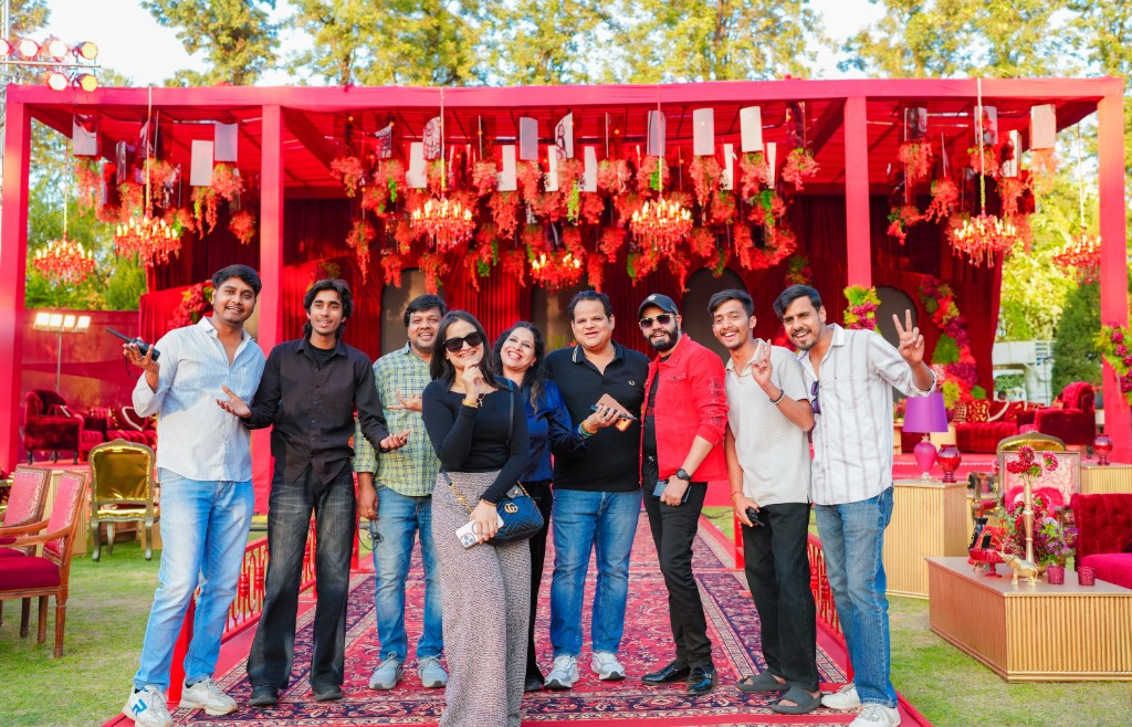 The FableKnot team at a luxury wedding venue